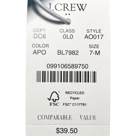 J. Crew Sandals 6 Easy Summer Flip-Flops Azure Pool AO017 - Picture 9 of 9